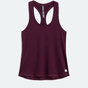 Vuori LUX racer back tank top EUC burgundy
